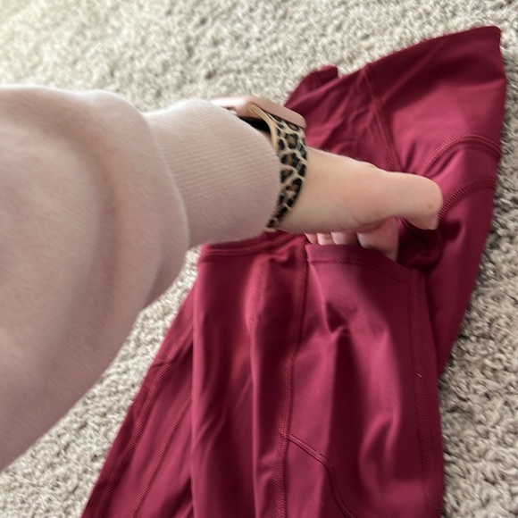 Lululemon All the Right Places High Rise Red Maroon Leggings - Picture 2 of 6